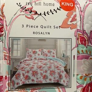 Three Piece King Quilt Set